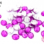 เพชรแต่ง ทรงรี สีม่วง มีรู 8X10มิล(20ชิ้น)