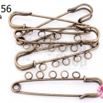 เข็มกลัด 5 รู สีทองเหลือง 65มิล(5ชิ้น)