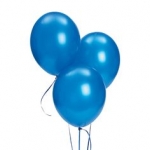 ลูกโป่งกลม เนื้อเมททัลลิก สีน้ำเงิน ไซส์ 9 นิ้ว แพ็คละ 10 ใบ ( Round Balloons 9" - Metallic Deep Blue Color )