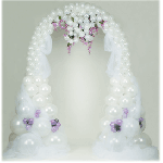 ลูกโป่งกลม เนื้อมุก สีขาว ไซส์ 6 นิ้ว แพ็คละ 10 ใบ (Round Pearl White Balloon Size 6')