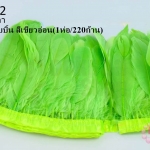 ขนนกมีริบบิ้น สีเขียวอ่อน ยาว 2 หลา (1ห่อ/220ก้าน)