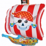 ลูกโป่งฟลอย์ เรือโจรสลัด - Pirate ship Foil Balloon / Item No.TL-A109