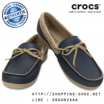Crocs Women’s Wrap ColorLite Loafer - Navy / Tumbleweed ของแท้ Outlet ไทยและอเมริกา