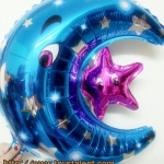 ลูกโป่งฟลอย์ำพระจันทร์เสี้ยวสีฟ้า - Blue Moon Foil Balloon / Item No. TL-F008