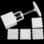 พิมพ์ขนมไหว้พระจันทร์แบบสปริง ขนาดกด 50 กรัม ลายดอกไม้