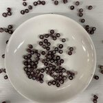 ลูกปัดแก้วอินเดียสอดไส้ทรงล้อสีม่วง 7 มิล 100กรัม200บาท