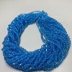 คริสตัลจีน สีฟ้า ยาว 37 ซม. 4 มิล (95 เม็ด)