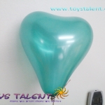 ลูกโป่งหัวใจ เนื้อเมททัลลิค สีเขียวเข้ม ไซส์ 6 นิ้ว แพ็คละ 10 ใบ