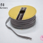 เชือกผ้า ริบบิ้นกำมะยี่ สีเทา (1เส้น/1หลา)