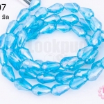 คริสตัลจีน ทรงหยดน้ำ สีฟ้า 10มิล(1เส้น)