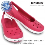 Crocband Airy Slingback - Raspberry / White ของแท้ Outlet ไทยและอเมริกา