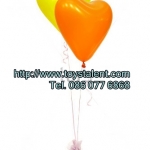 ลูกโป่งหัวใจ สีส้ม ไซส์ 11 นิ้ว แพ็คละ 10 ใบ (Heart Latex Balloon - Orange Color 11")