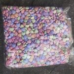 ลูกปัดแฟนซี หัวใจลายสี สลับขาว 1 กิโล 200 บาท