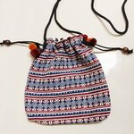 P420-01 กระเป๋าสะพายข้างหูรูด สายยาวสีสันสดใส