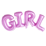 ลูกโป่งฟลอย์ข้อความ GIRL สีชมพู ติดกำแพง / Item No.TL-C032