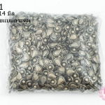 ตะขอสร้อยแบบกระดุม 9x14 มิล สีทองเหลือง (1,000 ชิ้น)