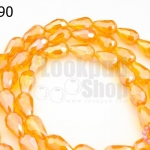 คริสตัล ทรงหยดน้ำ สีส้ม 8มิล(1เส้น)