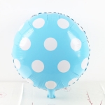 ลูกโป่งฟลอย์ทรงกลม Polka Dot สีฟ้าอ่อน Baby Blue ไซส์ 18 นิ้ว - Round Shape Balloon Polka Dot Baby Blue Color 18" / Item No. TL-G033