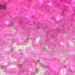 คริสตัลพลาสติก สีชมพู 4มิล (1ขีด/100กรัม)