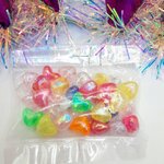 ลูกปัดแฟนซี หัวใจ คละสี เหลือบมุก แพค 20฿