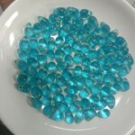 ลูกปัดแก้ว ทรงหยดน้ำ สีฟ้า 8x13 มิล (1ขีด/100กรัม)