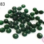 ลูกปัดแก้ว ทรงจานบิน สีเขียว 8มิล(1ขีด/100กรัม)