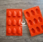 พิมพ์ซิลิโคน Medeleine 9 ช่องสีแดง