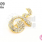 เข็มกลัดเลข ๙ สีทอง (เพชร) 35X50มิล(1ชิ้น)