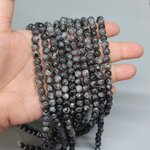 หินลาบราดอไรต์ Labradorite หินพ่อมด สารพัดนึก 6 มิล (63เม็ด/เส้น) 180฿