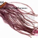 ขนนกกระจอกเทศมีริบบิ้น สีน้ำตาลแดง (ยาว 5 ซม.)