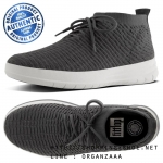 Fitflop Uberknit Slip On High Top Sneakers In Waffle Knit Charcoal ของแท้ นำเข้าจาก USA และ UK