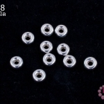 ตัวคั่นเงินแท้ กลมแบน 6มิล(10ชิ้น)