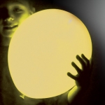 ลูกโป่ง LED สีเหลืือง แพ็ค 5 ชิ้น ไฟสว่างเหมือนโคมไฟ (LED Yellow Balloon - LED Fixed Mode)