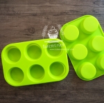 พิมพ์ซิลิโคนมัฟฟิน 6 ช่อง (คละสี)