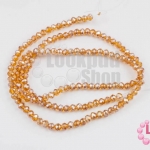 คริสตัลจีน ทรงซาลาเปา สีน้ำตาล 4มิล (1เส้น)