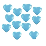 ลูกโป่งหัวใจเนื้อมุก สีฟ้าอ่อน ไซส์ 12 นิ้ว แพ็คละ 10 ใบ (Heart Shape Balloon-Pearl Light Blue Color)