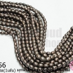 มุกน้ำจืด ทรงรีไข่ สีน้ำตาลเข้ม 5มิล (1เส้น)