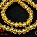 คริสตัลจีน ทรงซาลาเปา สีเหลือง 8 มิล (1เส้น)