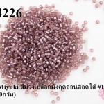 ลูกปัด Miyuki สีม่วงเปลือกมังคุดอ่อนสอดไส้ #12 2มิล (10กรัม)