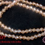 คริสตัลจีน ทรงไบโคน สีแชมเปญ 4 มิล (1เส้น)