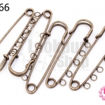 เข็มกลัด 5 รู สีทองเหลือง 57มิล(5ชิ้น)