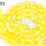 คริสตัล ทรงหยดน้ำ สีเหลือง 8มิล(1เส้น)