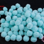 ปอมปอมไหมพรม สีฟ้าอ่อน (พาลเทล) 2 ซ.ม (100ลูก)