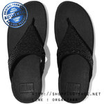 US6 : Fitflop Lulu Sequined All Black ของแท้ นำเข้าจาก USA และ UK