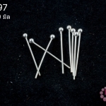 ตะปูหัวหมุด (หนา) เงินแท้ 20มิล (10ชิ้น)