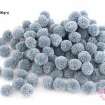 ปอมปอมไหมพรม สีเทา 2 ซ.ม (100ลูก)