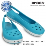 Crocs Women’s Crocband Airy Slingback - Surf / White ของแท้ Outlet ไทยและอเมริกา
