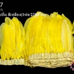 ขนนกมีริบบิ้น สีเหลือง ยาว 2 หลา (1ห่อ/220ก้าน)