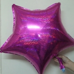 ลูกโป่งฟลอย์รูปดาวใหญ่ Laser สีชมพู ไซส์ 24นิ้ว - Star Shape Laser 24" Foil Balloon Pink Color / TL-G005