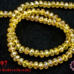 คริสตัลจีน ทรงซาลาเปา สีเหลือง 6 มิล (1เส้น)